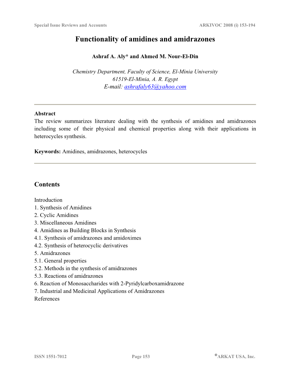 Functionality of Amidines and Amidrazones