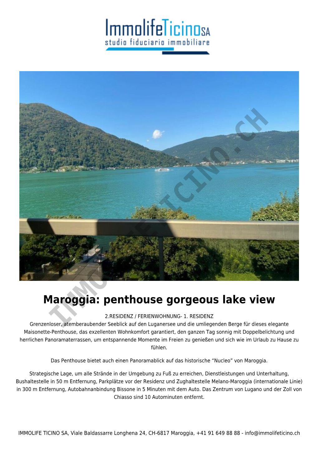 Maroggia: Penthouse Gorgeous Lake View