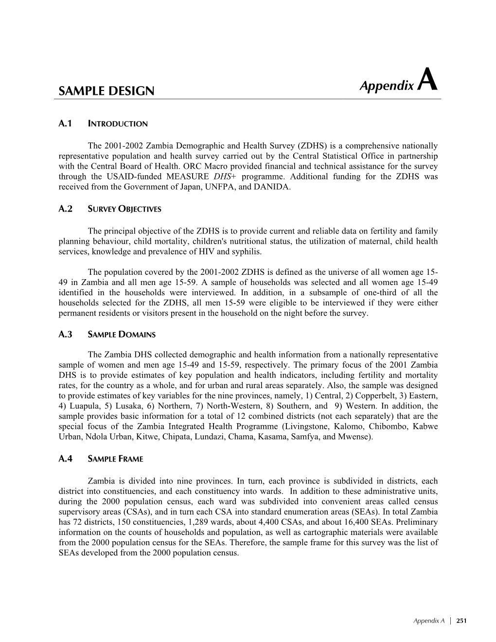 SAMPLE DESIGN Appendix A