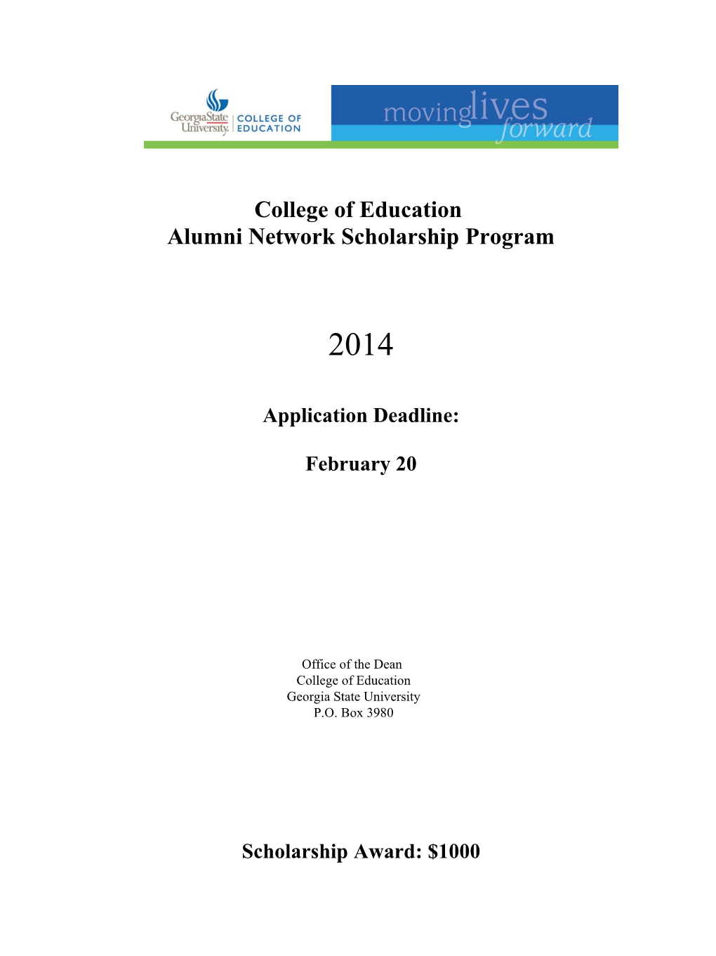 Alumni Network Scholarship Program