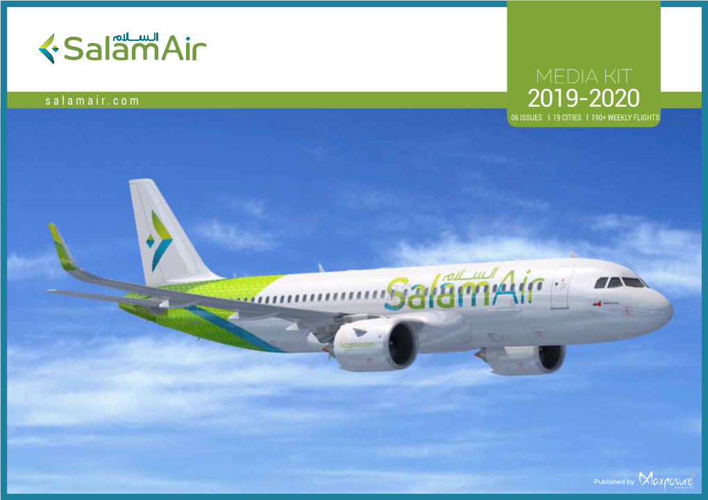 MEDIA KIT Salamair.Com 2019-2020 06 Issues 19 Cities 190+ Weekly Flights