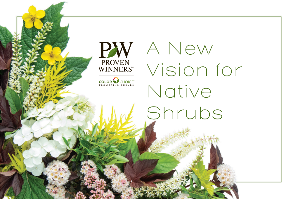A New Vision for Native Shrubs It Starts with a Vision