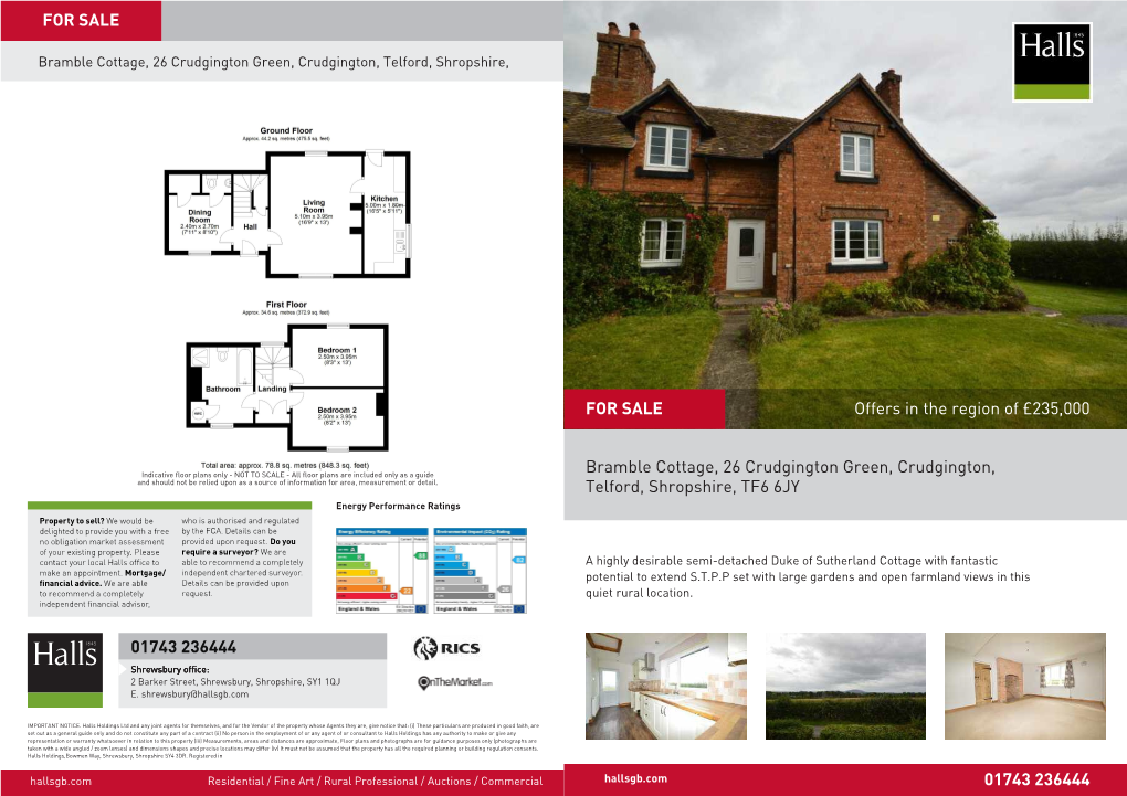 Bramble Cottage, 26 Crudgington Green, Crudgington, Telford, Shropshire