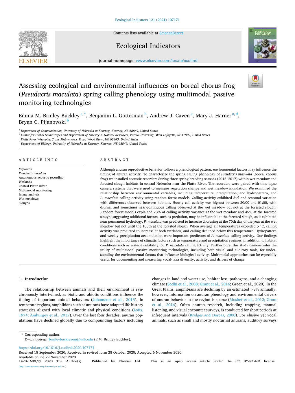 Assessing Ecological and Environmental