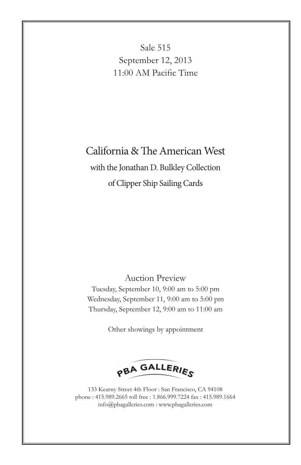 California & the American West