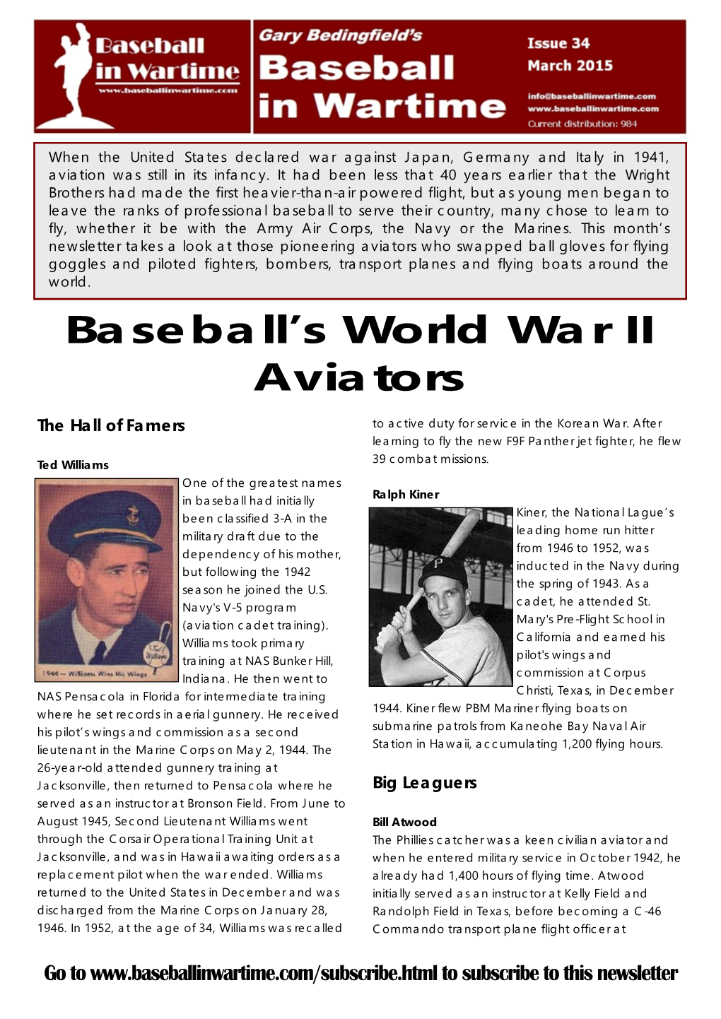 Baseball's World War II Aviators