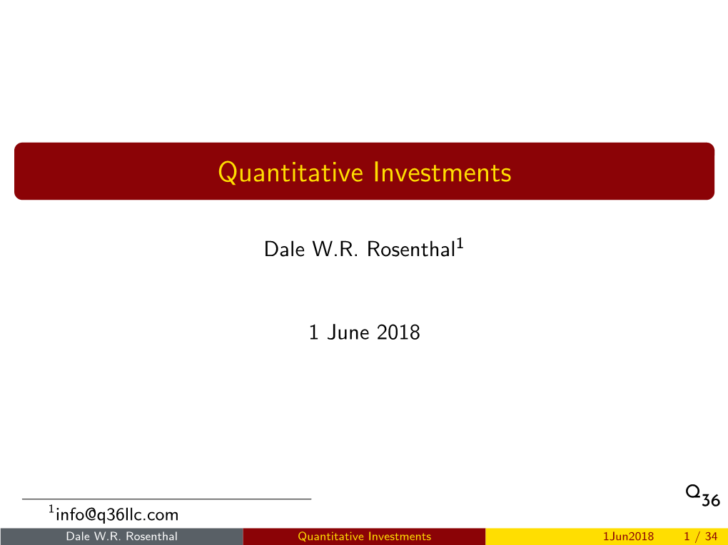 Quantitative Investments
