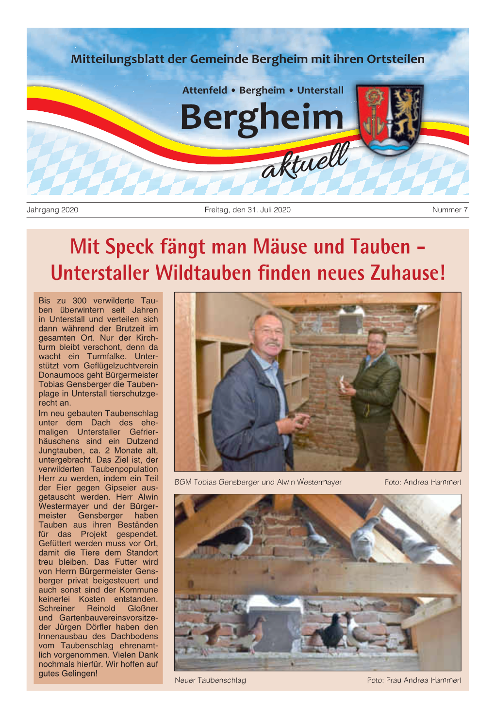 Mitteilungsblatt Der Gemeinde Bergheim Mit Ihren Ortsteilen