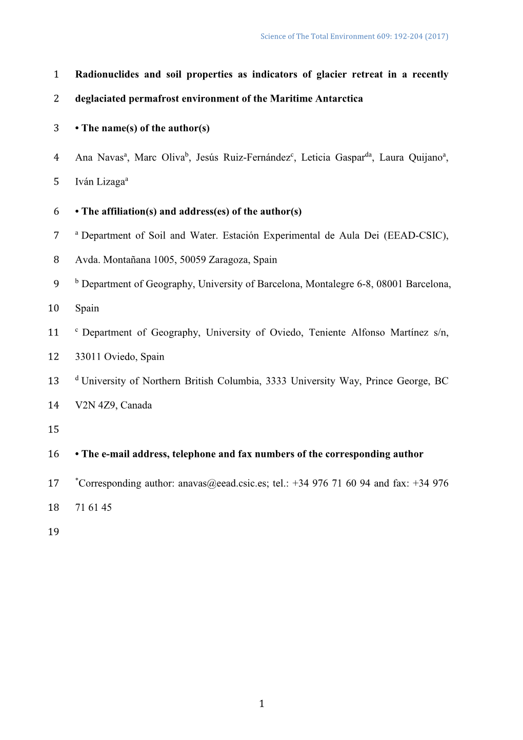 1 Deglaciated Permafrost Environment of the Maritime Antarctica