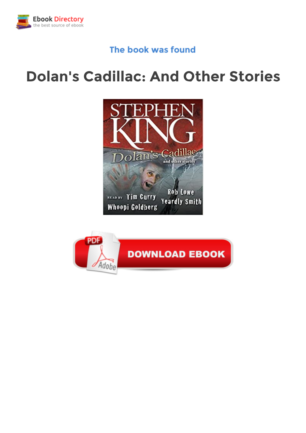 Free Downloads Dolan's Cadillac: and Other Stories