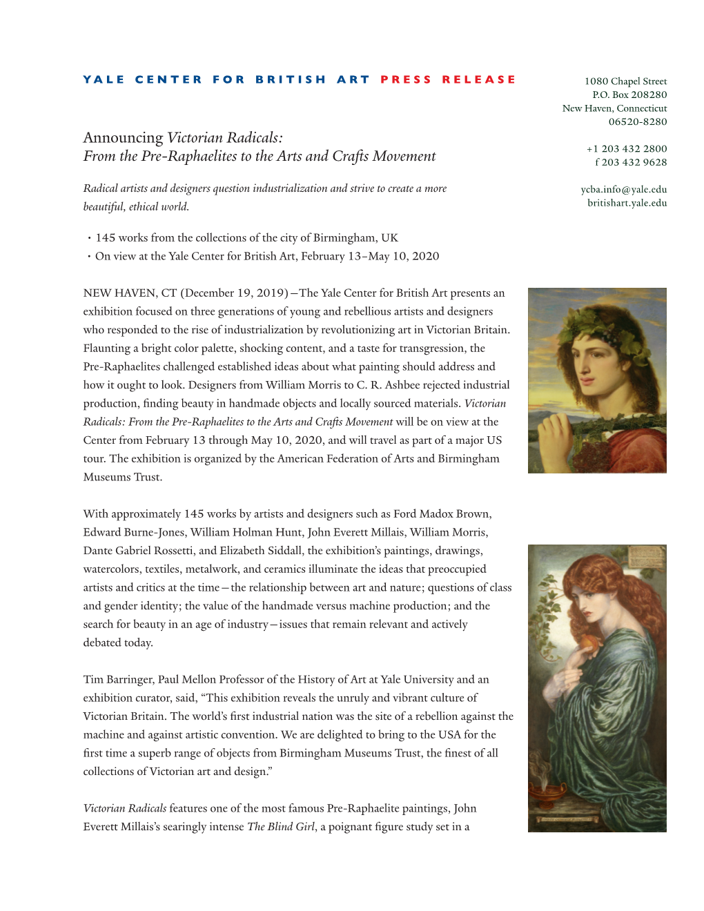 Announcing Victorian Radicals: from the Pre-Raphaelites to the Arts And