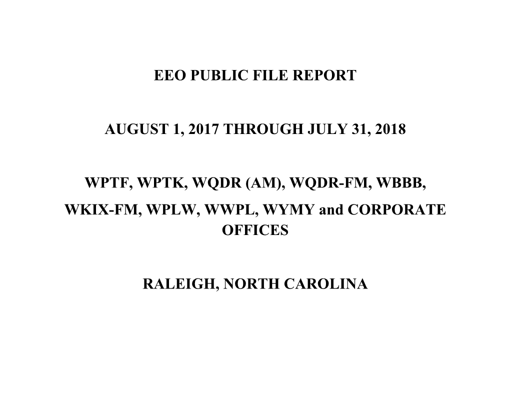 EEO PUBLIC FILE REPORTRALEIGH2018.Docx