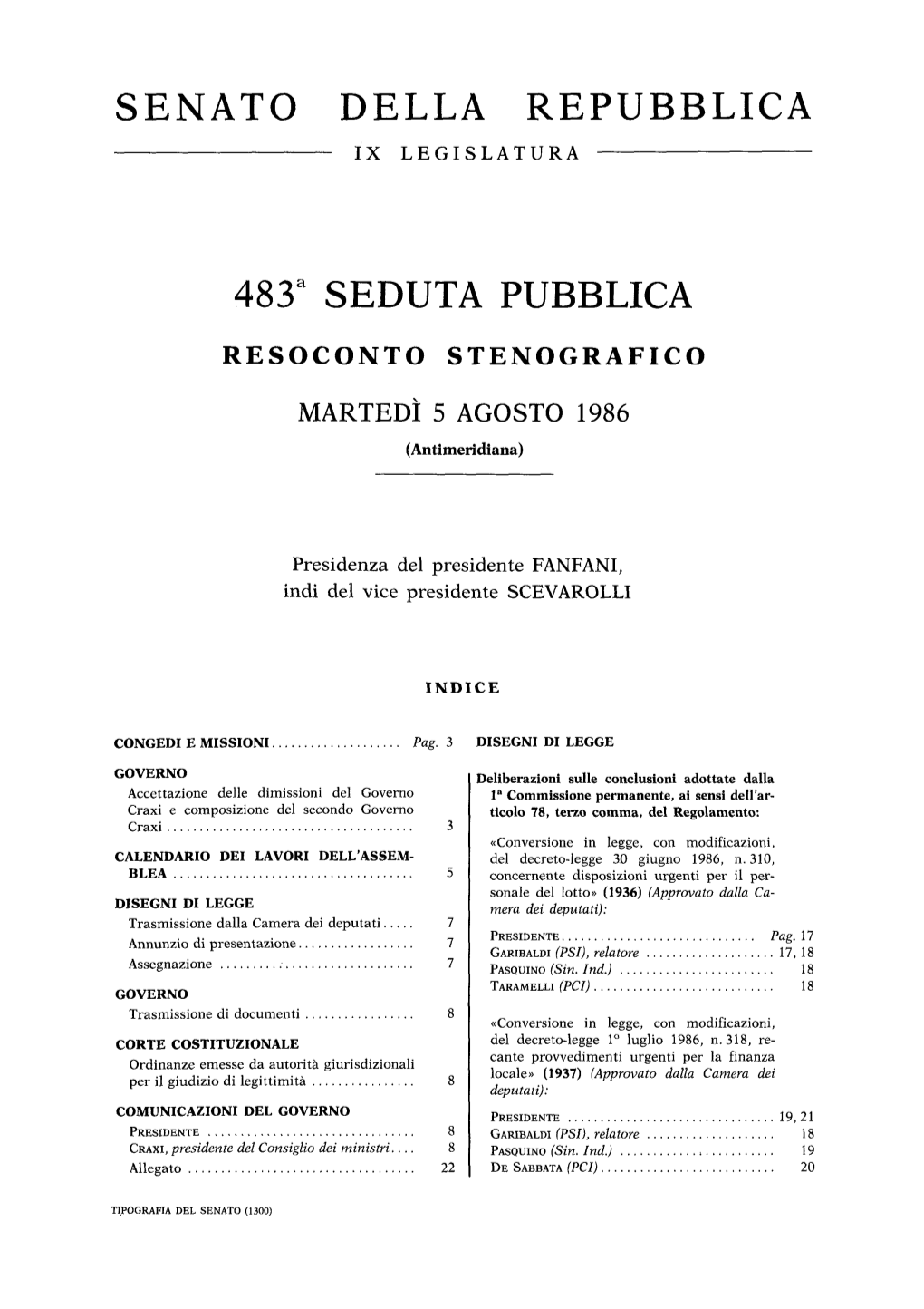 483A SEDUTA PUBBLICA RESOCONTO