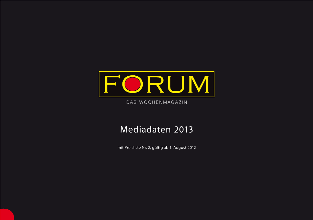Mediadaten 2013 Mit Preisliste Nr