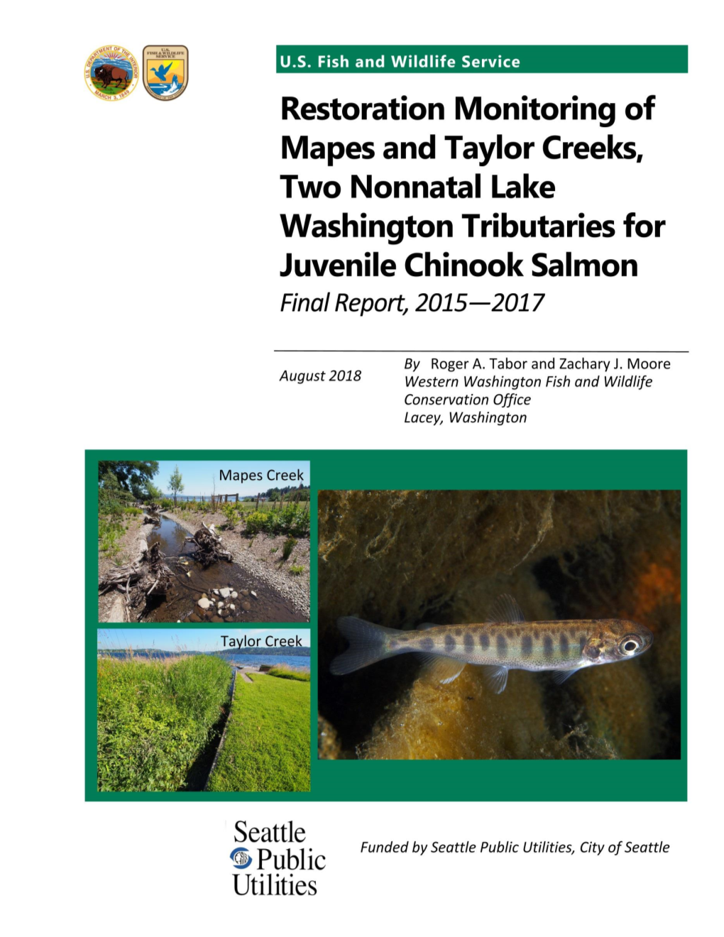 Restoration Monitoring of Mapes and Taylor Creeks, Two Nonnatal Lake Washington Tributaries for Juvenile Chinook Salmon Final Report, 2015-2017