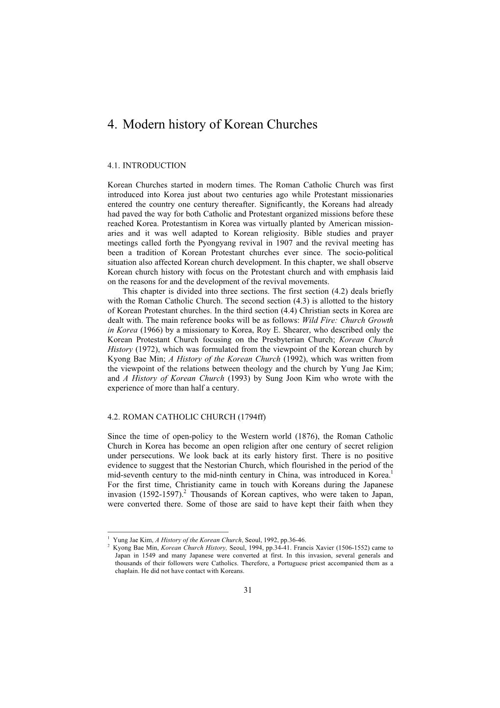 4. Modern History of Korean Churches