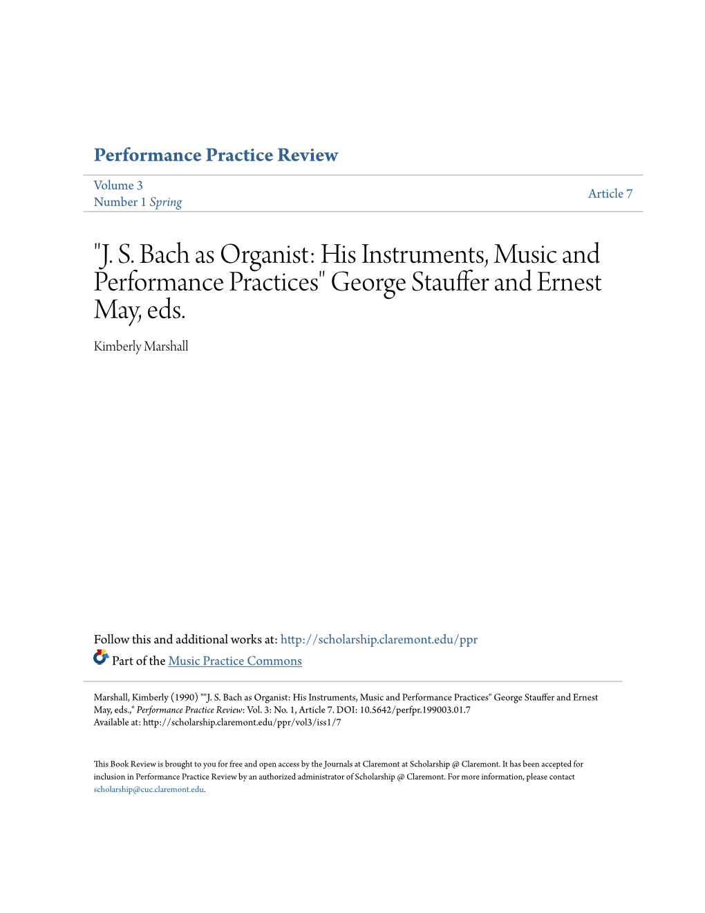 JS Bach As Organist: His Instruments, Music and Performance Practices