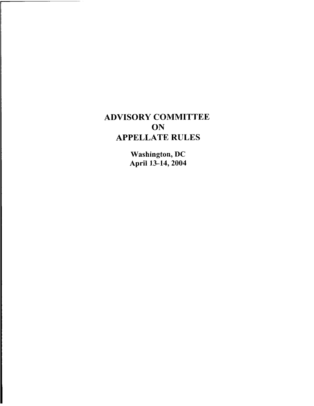 Advisory Committee on Appellate Rules