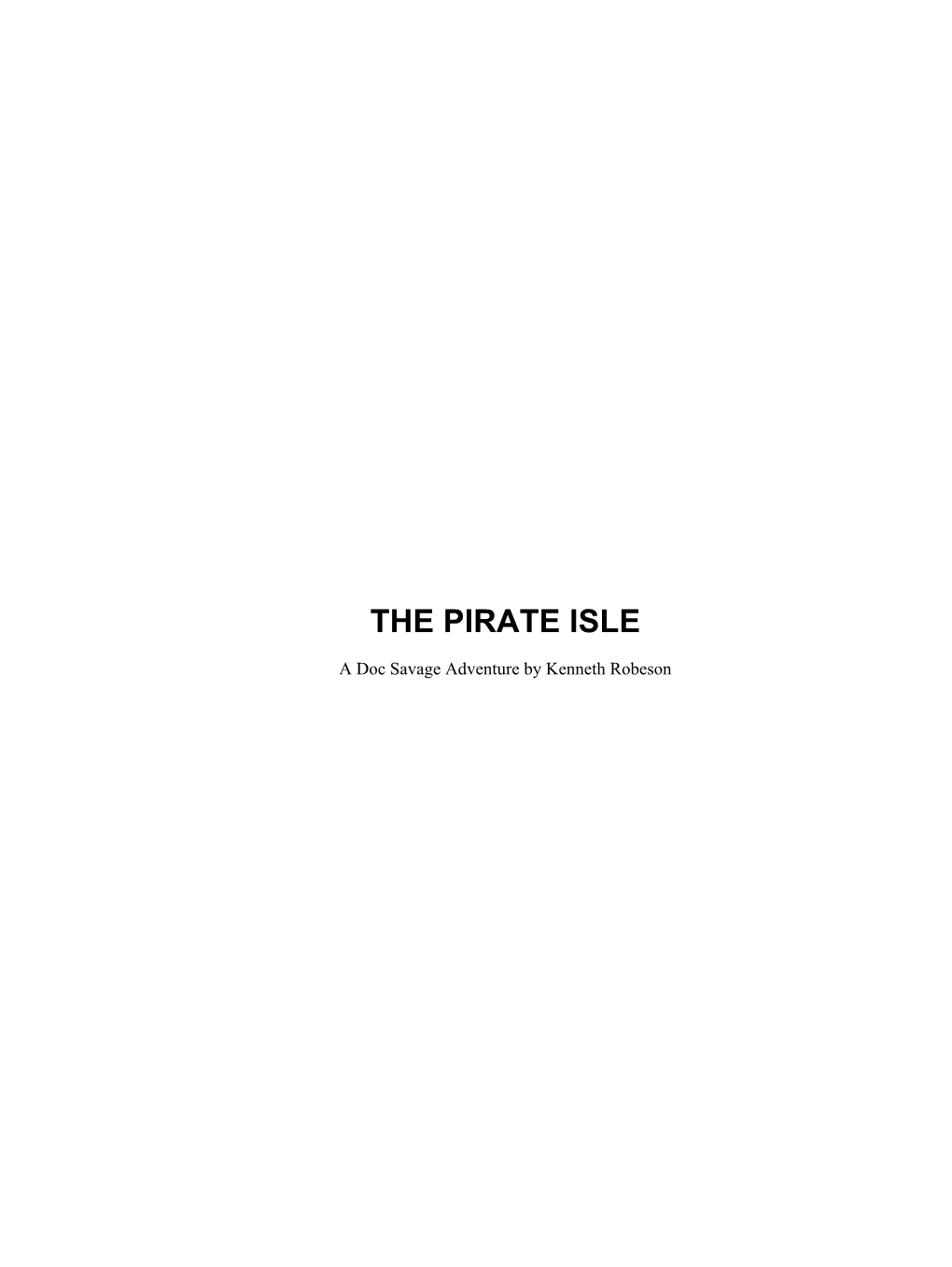 The Pirate Isle
