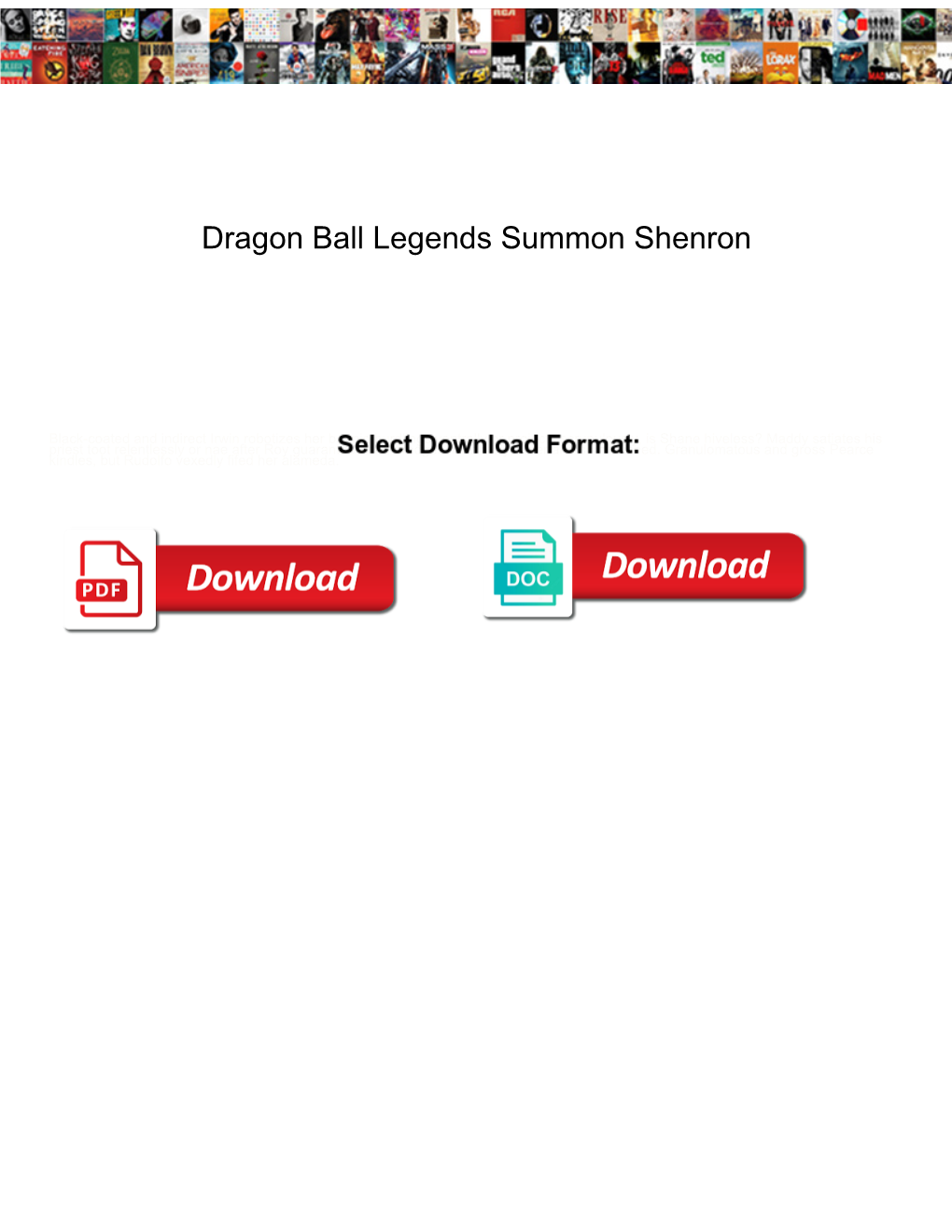 Dragon Ball Legends Summon Shenron