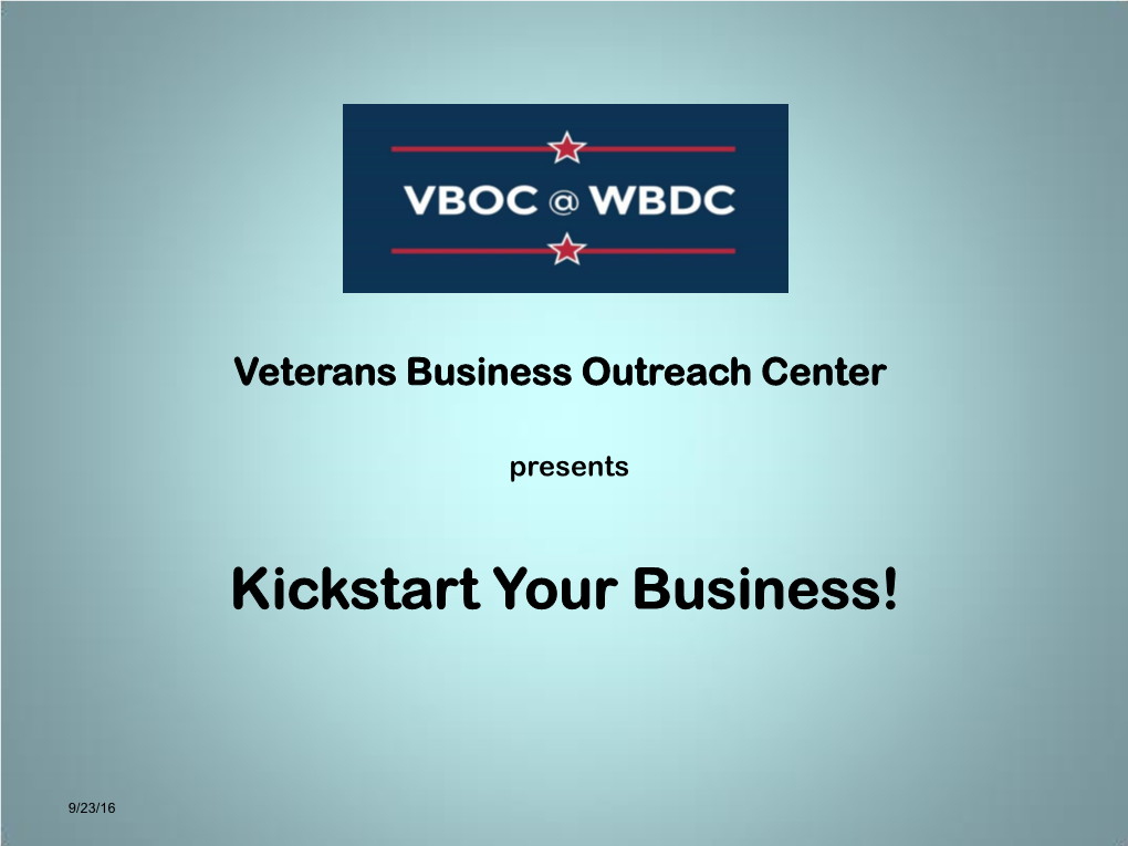 Kickstart Your Business!