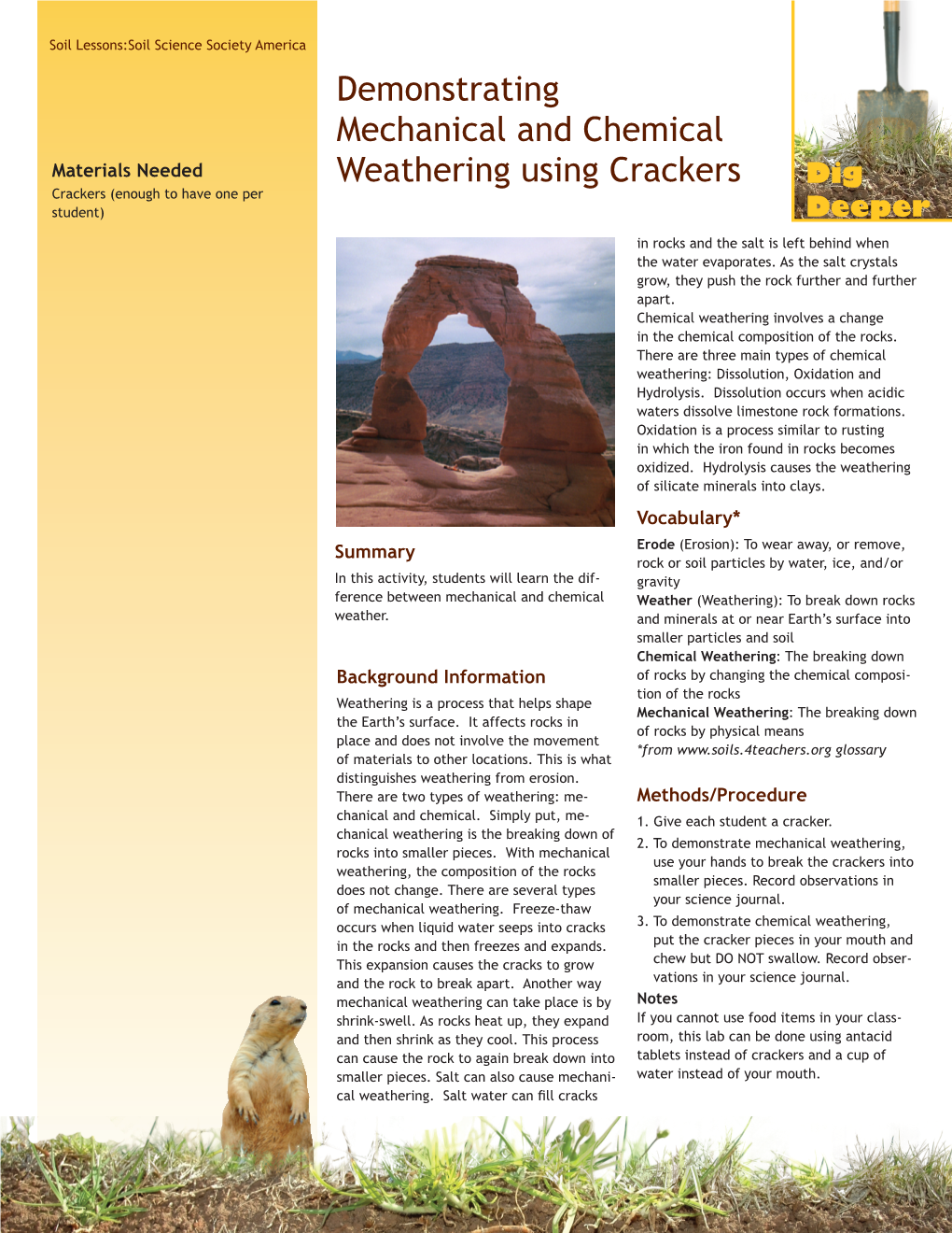 Demonstrating Mechanical and Chemical Weathering Using Crackers