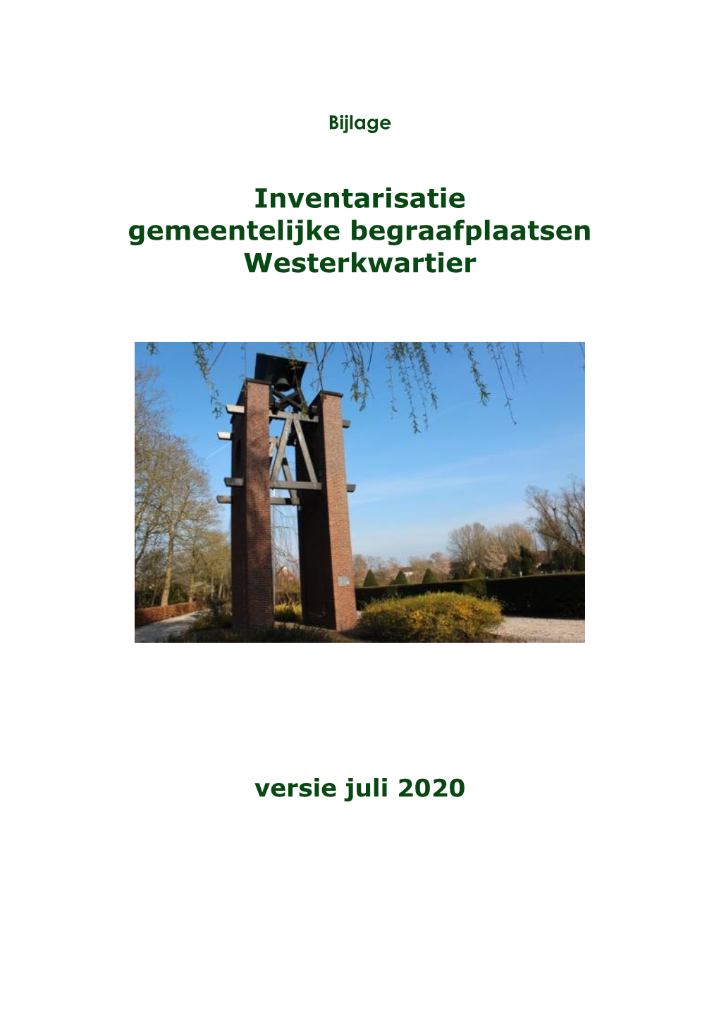 Inventarisatie Gemeentelijke Begraafplaatsen Westerkwartier