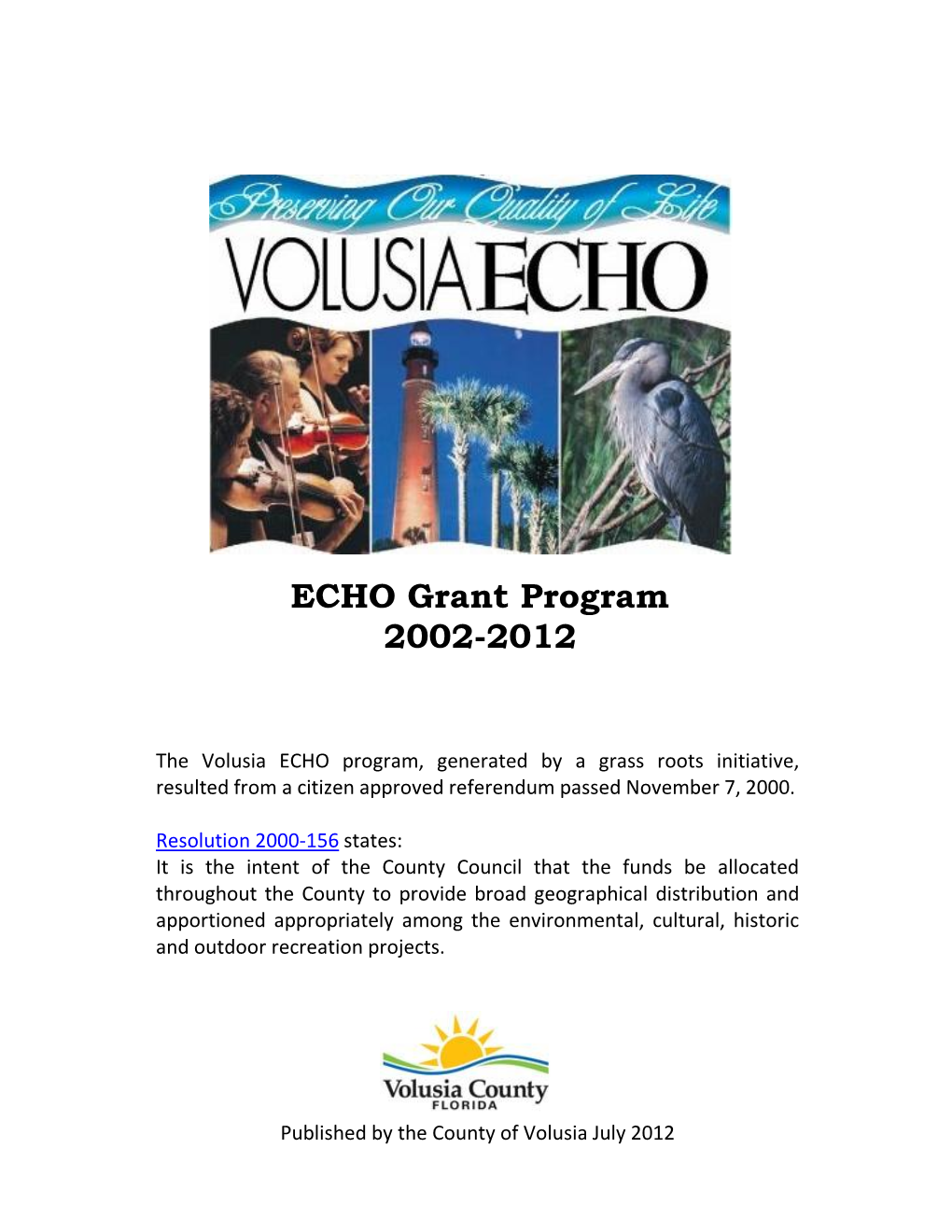 ECHO Grant Program 2002-2012