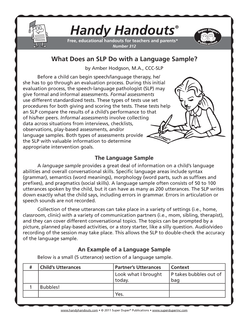 What Does an SLP Do with a Language Sample?