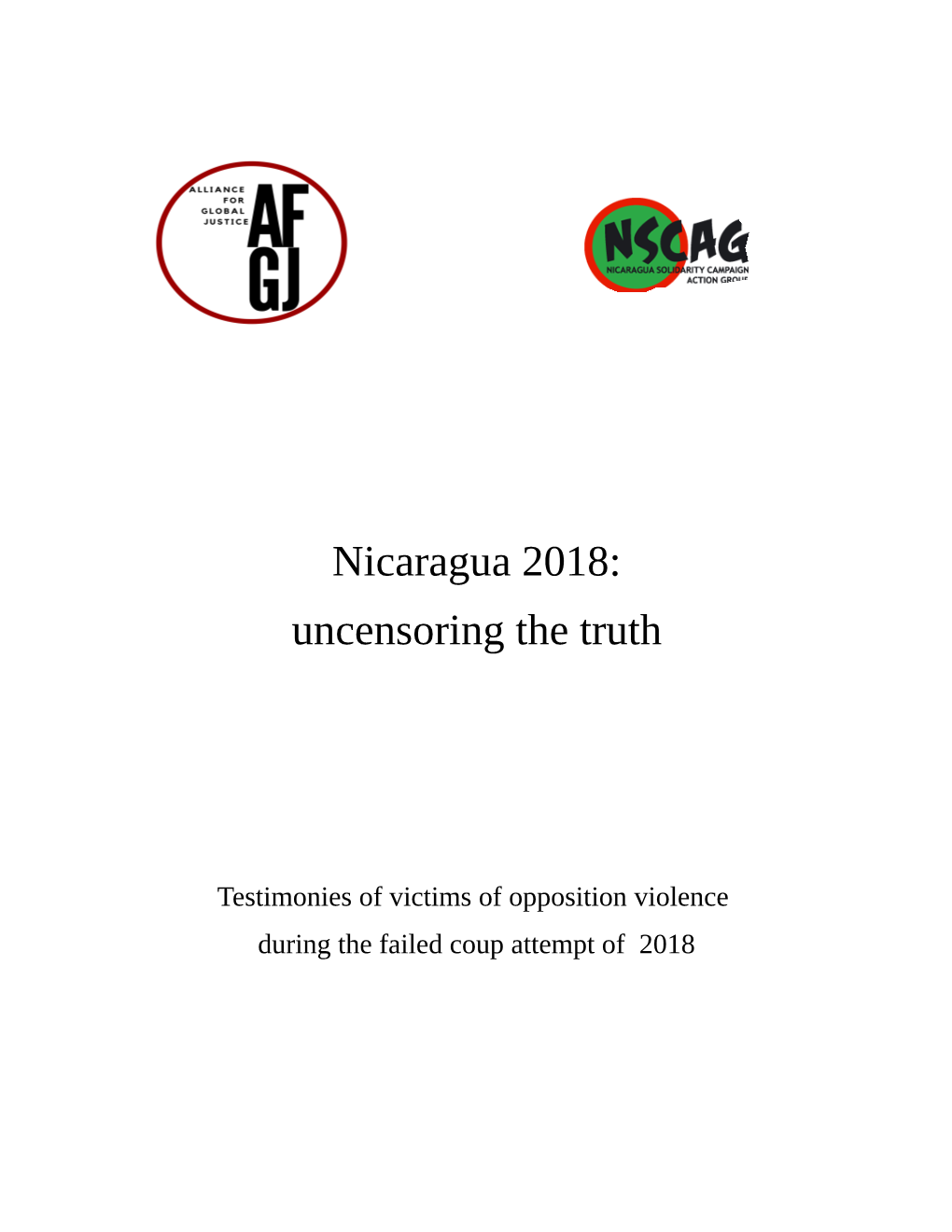 Nicaragua 2018: Uncensoring the Truth