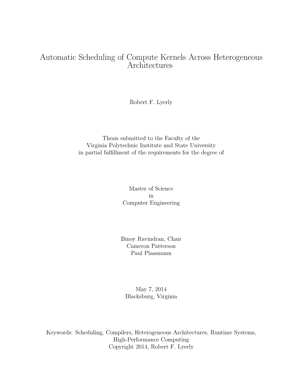 Automatic Scheduling of Compute Kernels Across Heterogeneous Architectures