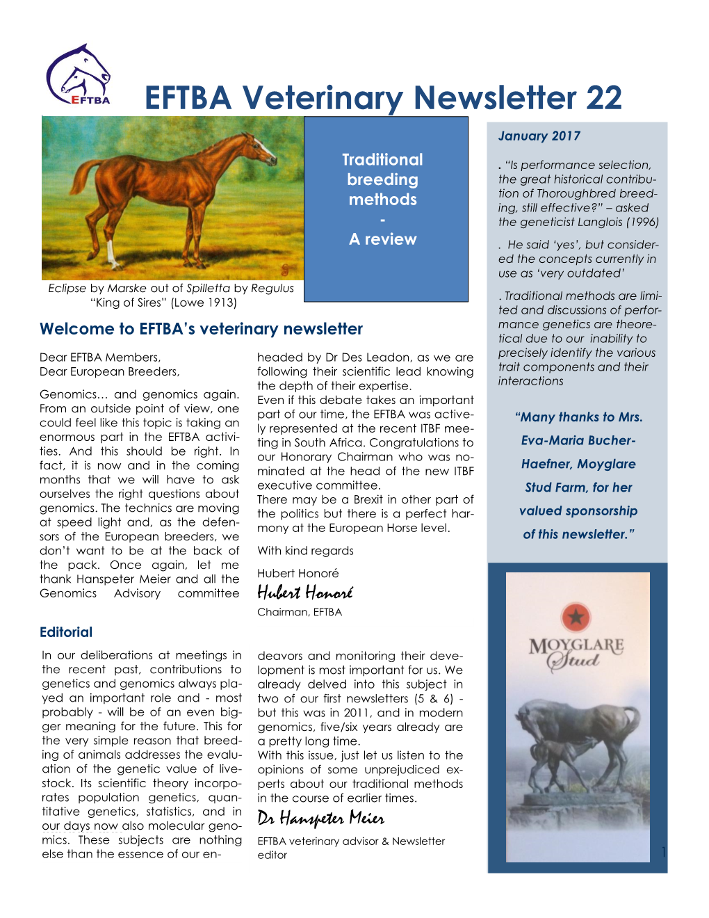 EFTBA Veterinary Newsletter 22