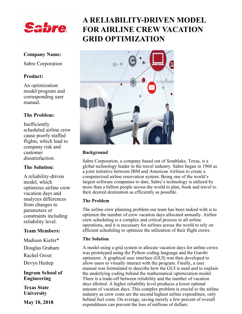 A Reliability-Driven Model for Airline Crew Vacation Grid Optimization