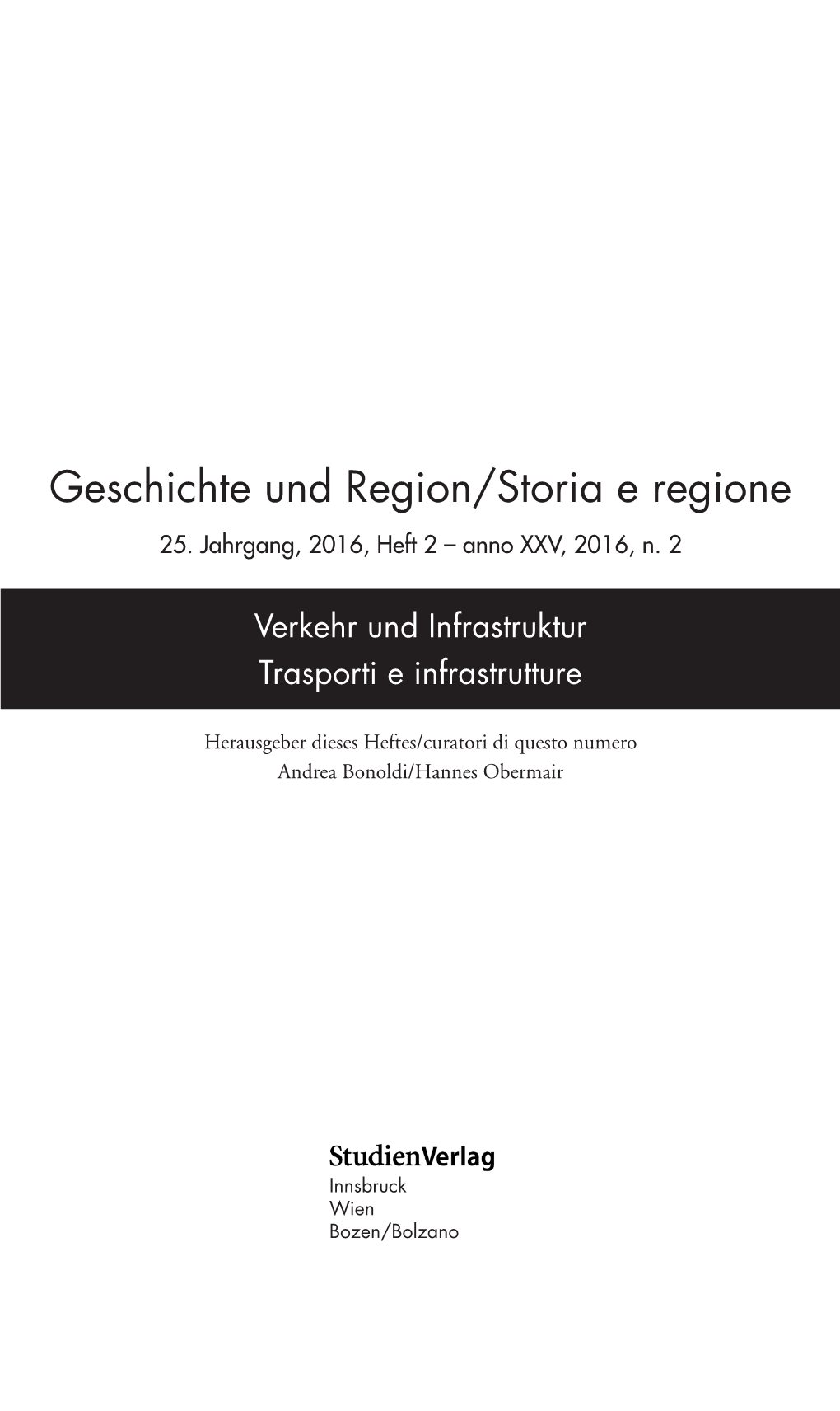 Geschichte Und Region/Storia E Regione 25