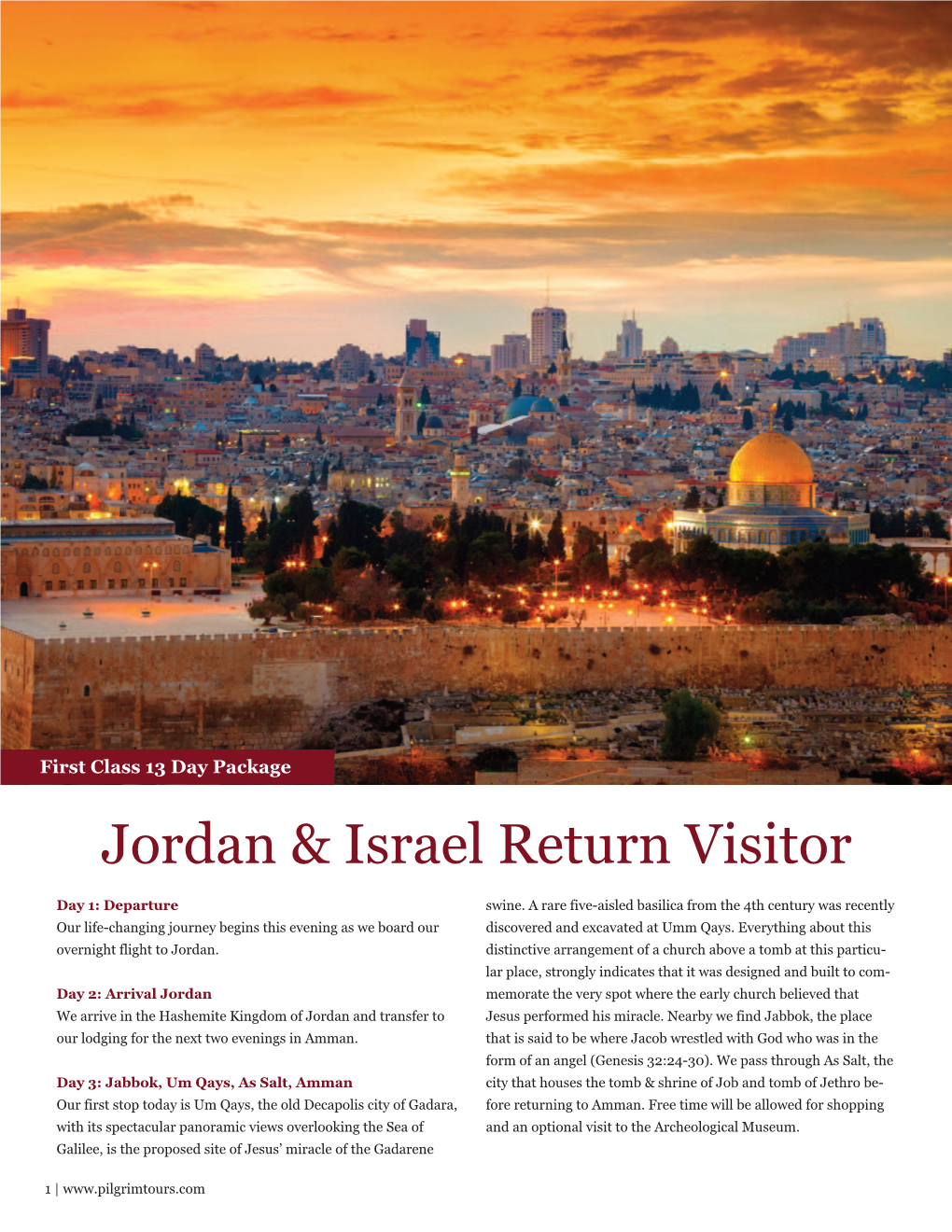 Jordan & Israel Return Visitor