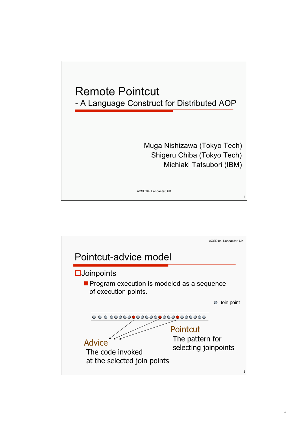 Remote Pointcut - a Language Construct for Distributed AOP