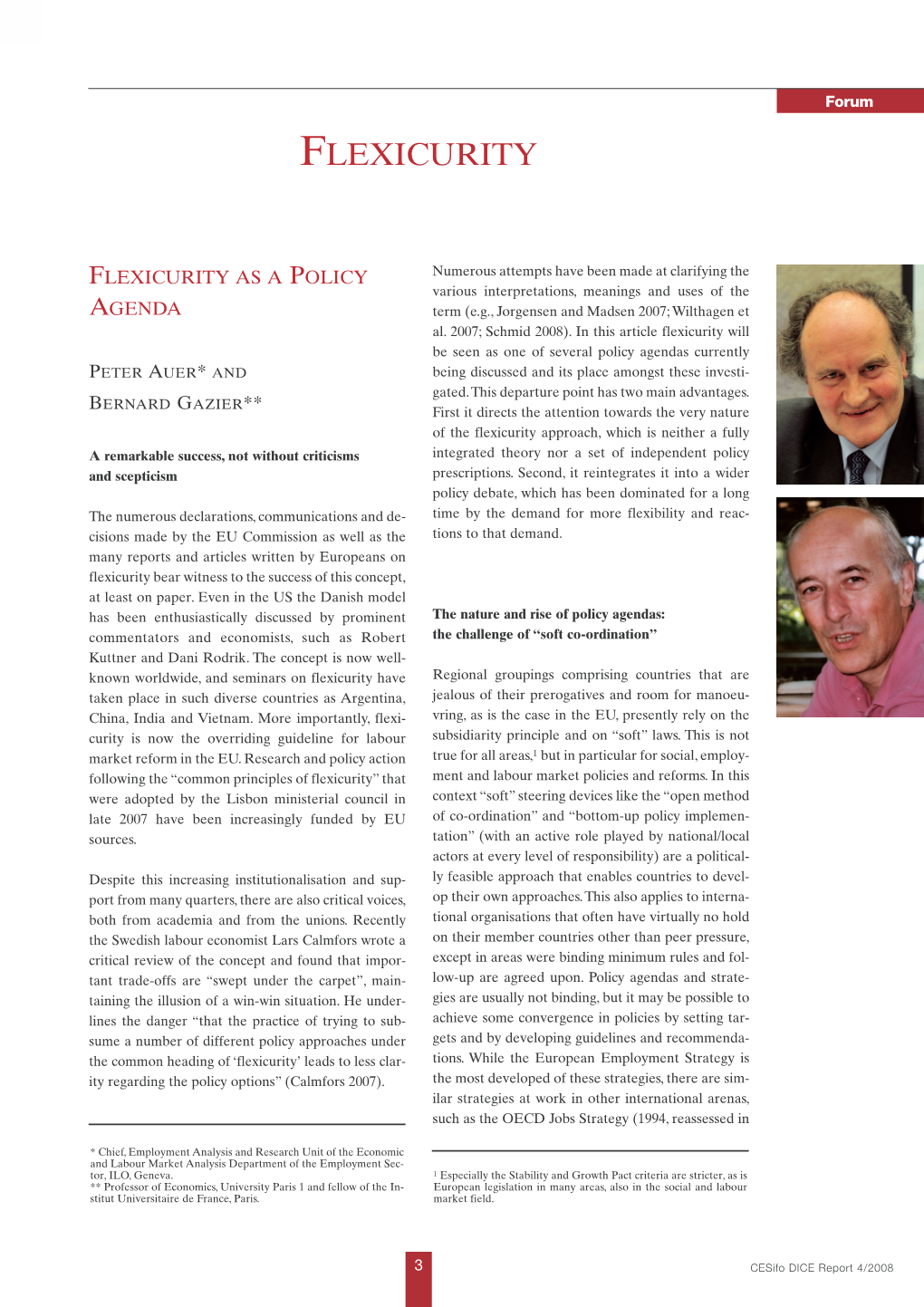 Flexicurity As a Policy Agenda