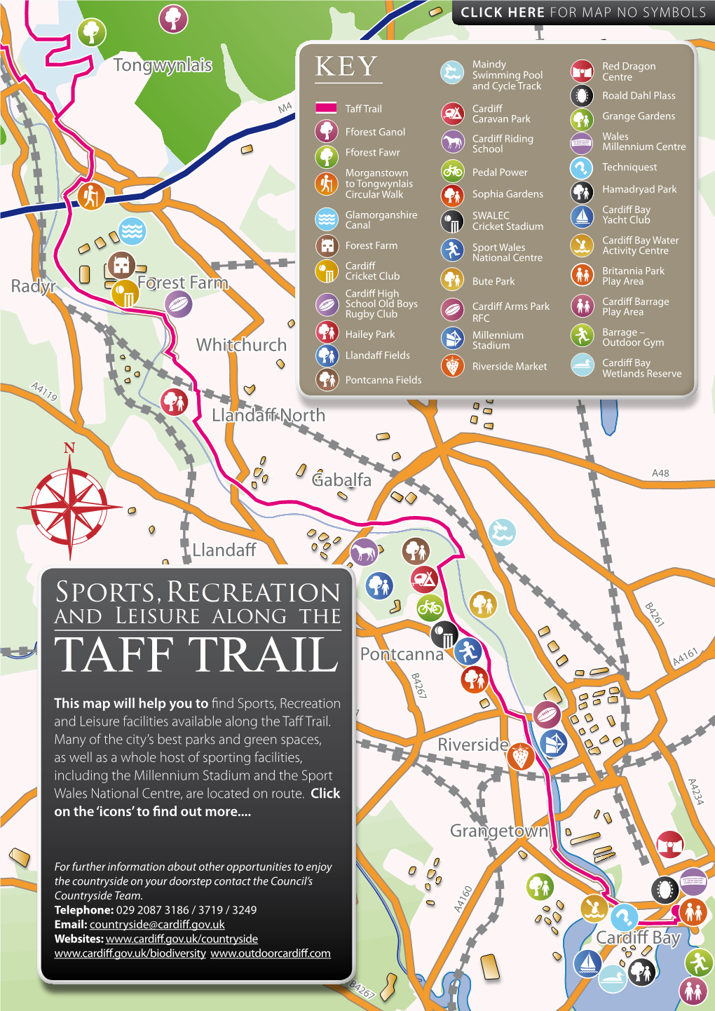 Taff Trail Cardiff B4562 Caravan Park Grange Gardens Fforest Ganol