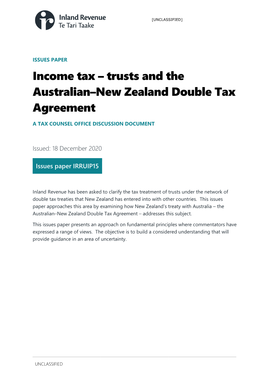 Trusts and the Australian–New Zealand Double Tax Agreement