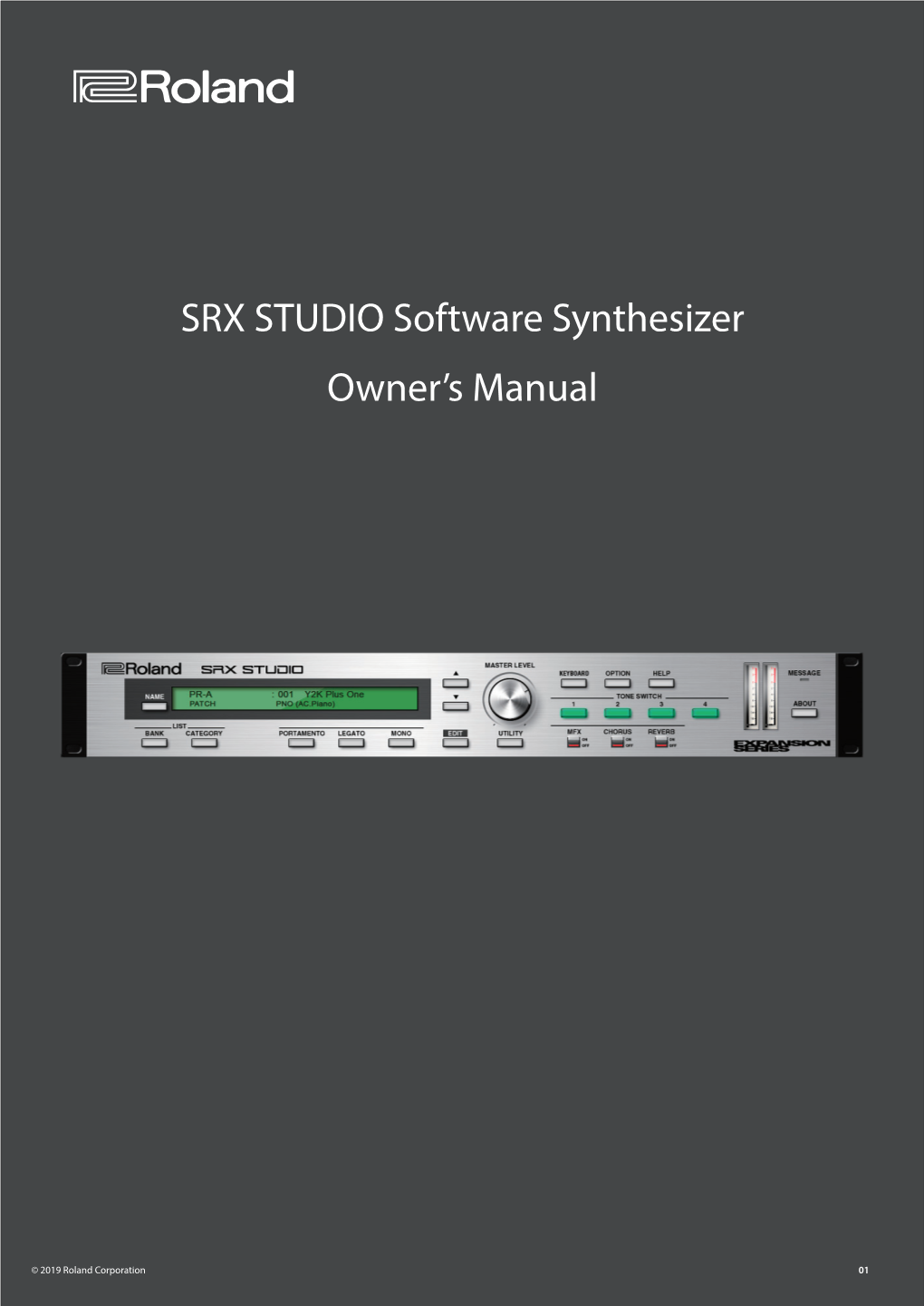 SRX STUDIO Software Synthesizer Owner's Manual