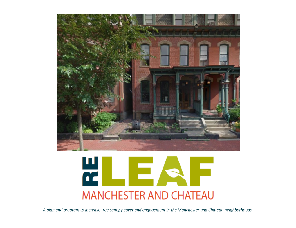 A Plan and Program to Increase Tree Canopy Cover and Engagement in the Manchester and Chateau Neighborhoods