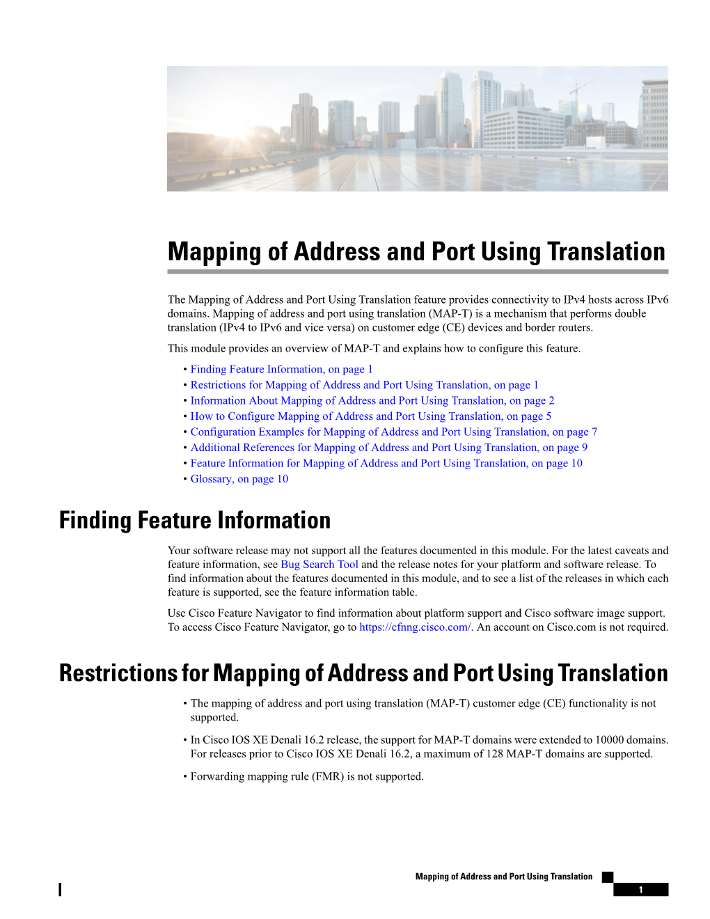 Mapping of Address and Port Using Translation