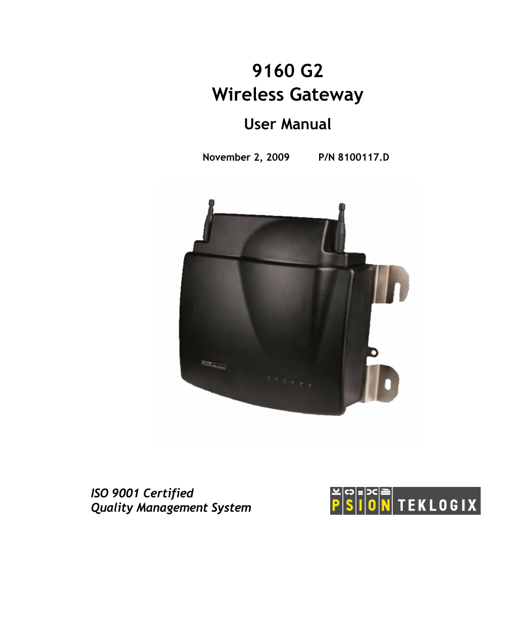 9160 G2 Wireless Gateway User Manual