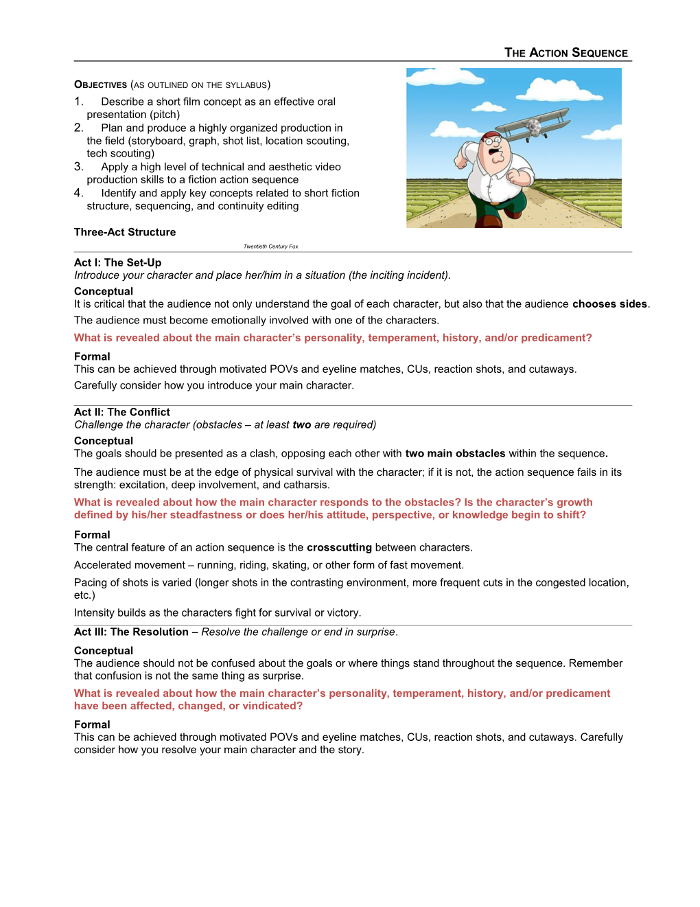 Exercise # 2 Action Sequence