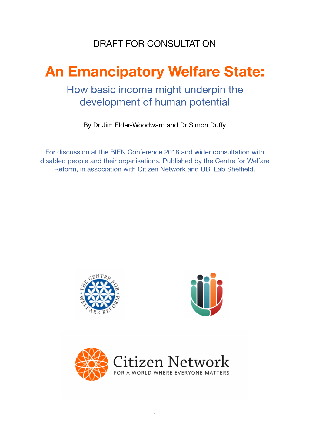 An Emancipatory Welfare State: How Basic Income Might Underpin the Development of Human Potential