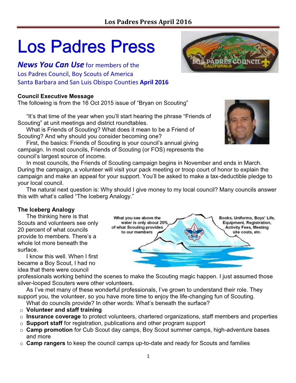 Los Padres Press April 2016