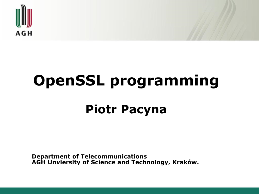Openssl Programming