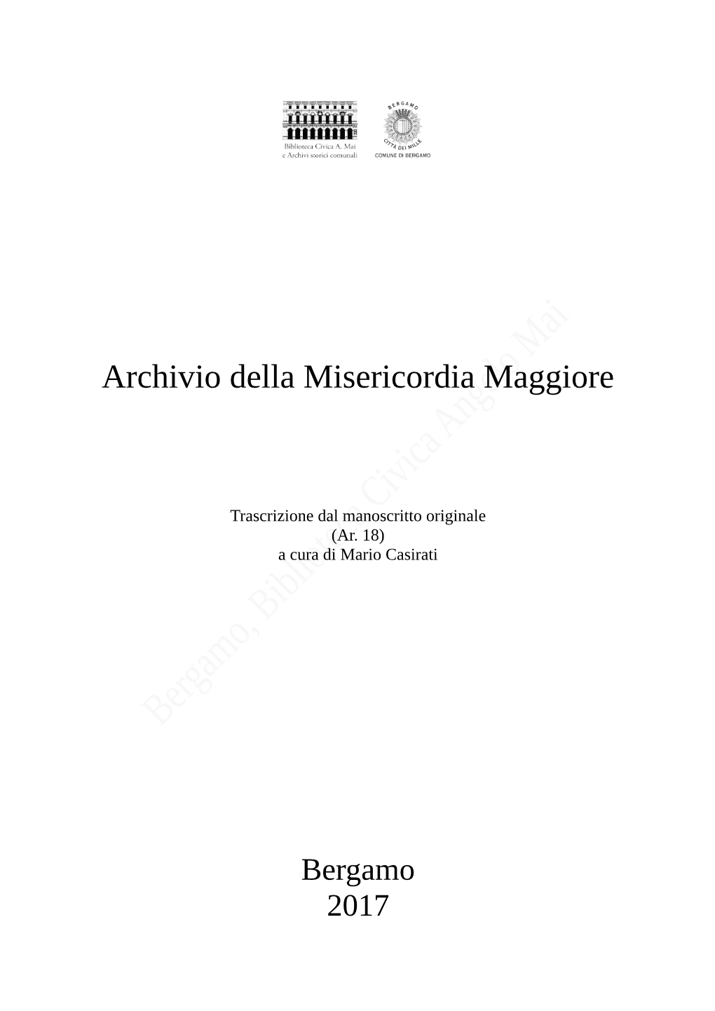 Archivio Della Misericordia Maggiore