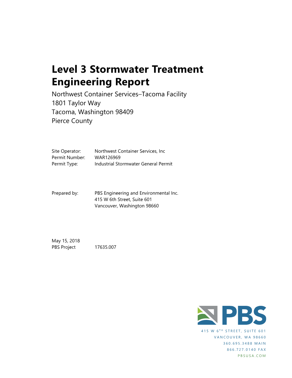 The Stormwater Management Stormfilter® for the Removal of SIL-CO-SIL 106, a Standardized Silica Product: ZPGTM Stormfilter Cartridge at 28 L/Min (7.5 Gpm)