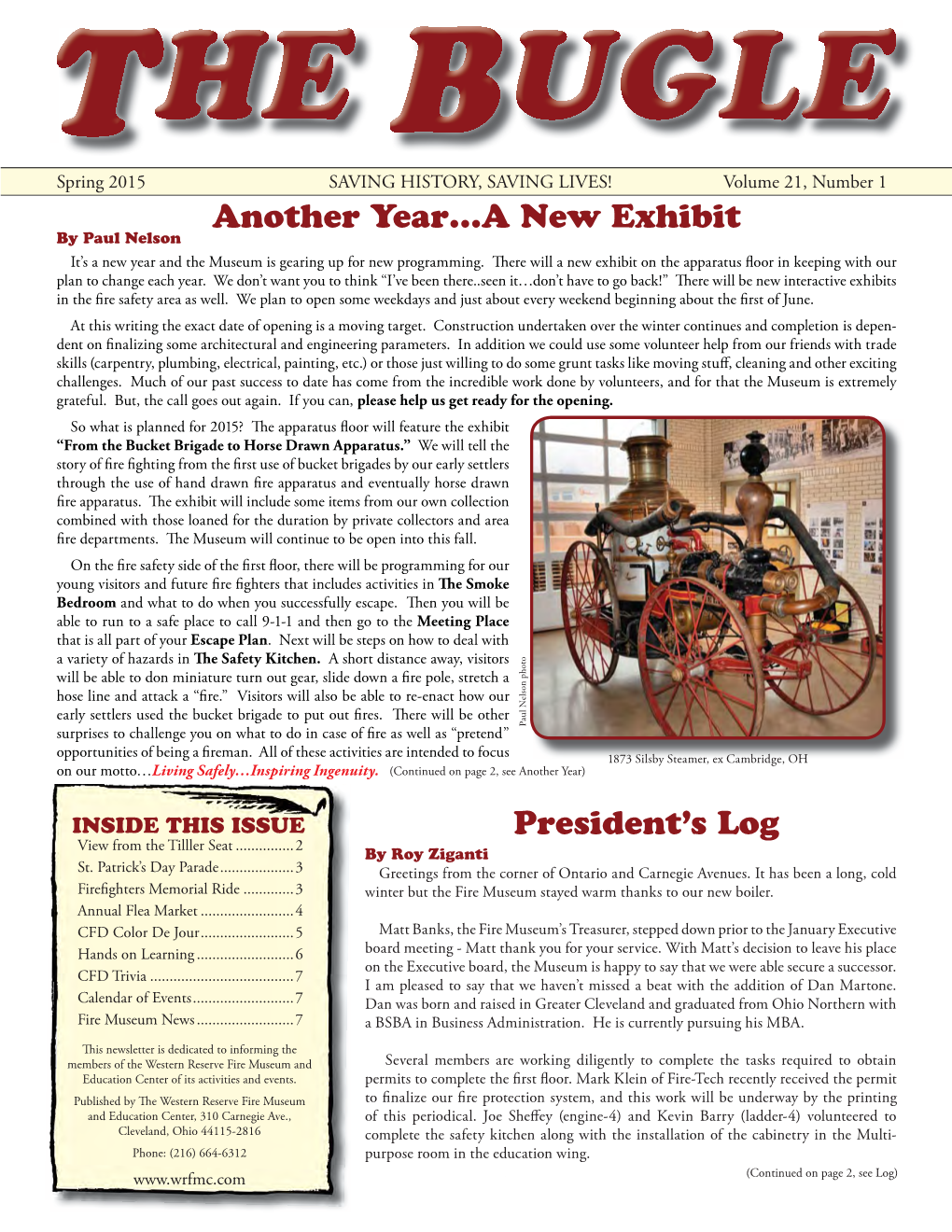 Another Year…A New Exhibit President's